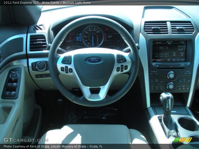 White Suede / Medium Light Stone 2011 Ford Explorer XLT