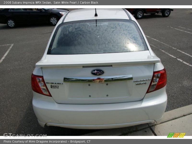 Satin White Pearl / Carbon Black 2008 Subaru Impreza WRX Sedan