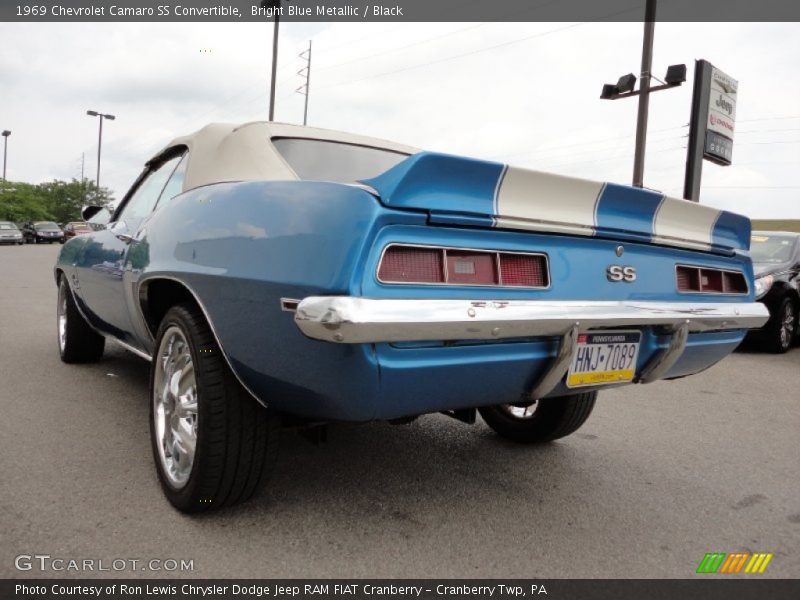 Bright Blue Metallic / Black 1969 Chevrolet Camaro SS Convertible