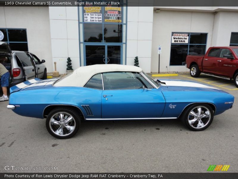 Bright Blue Metallic / Black 1969 Chevrolet Camaro SS Convertible