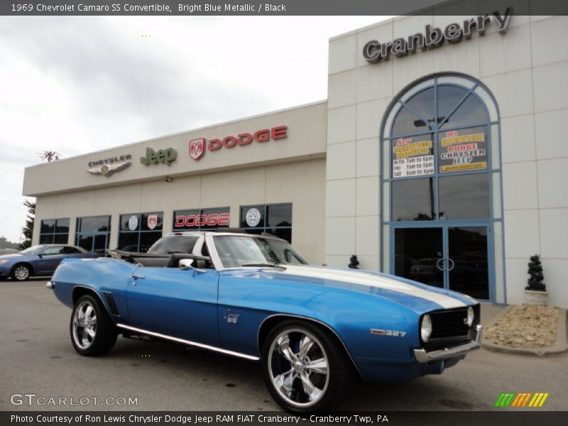 Bright Blue Metallic / Black 1969 Chevrolet Camaro SS Convertible