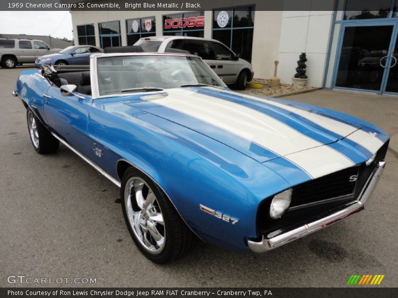 Bright Blue Metallic / Black 1969 Chevrolet Camaro SS Convertible