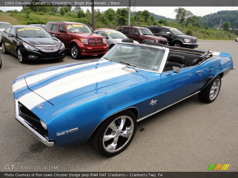Bright Blue Metallic / Black 1969 Chevrolet Camaro SS Convertible
