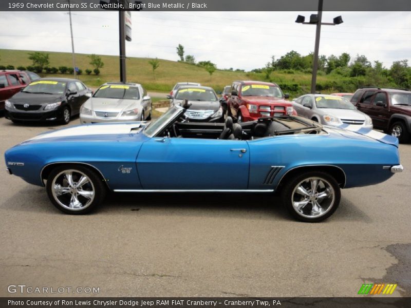 Bright Blue Metallic / Black 1969 Chevrolet Camaro SS Convertible