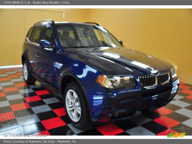 Mystic Blue Metallic / Grey 2006 BMW X3 3.0i
