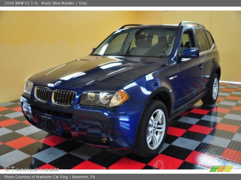 Mystic Blue Metallic / Grey 2006 BMW X3 3.0i