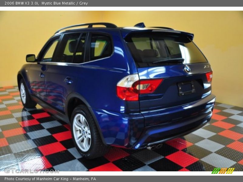 Mystic Blue Metallic / Grey 2006 BMW X3 3.0i