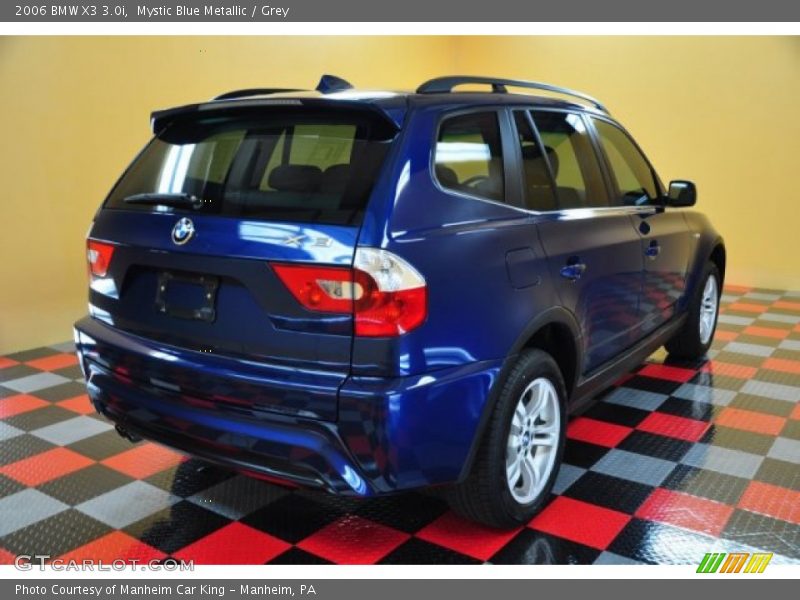 Mystic Blue Metallic / Grey 2006 BMW X3 3.0i