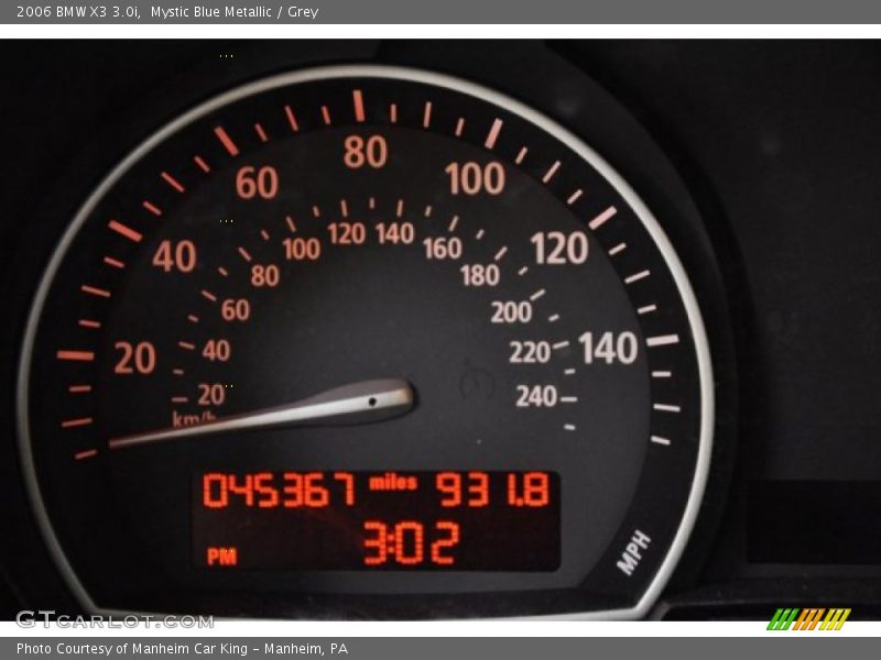 Mystic Blue Metallic / Grey 2006 BMW X3 3.0i