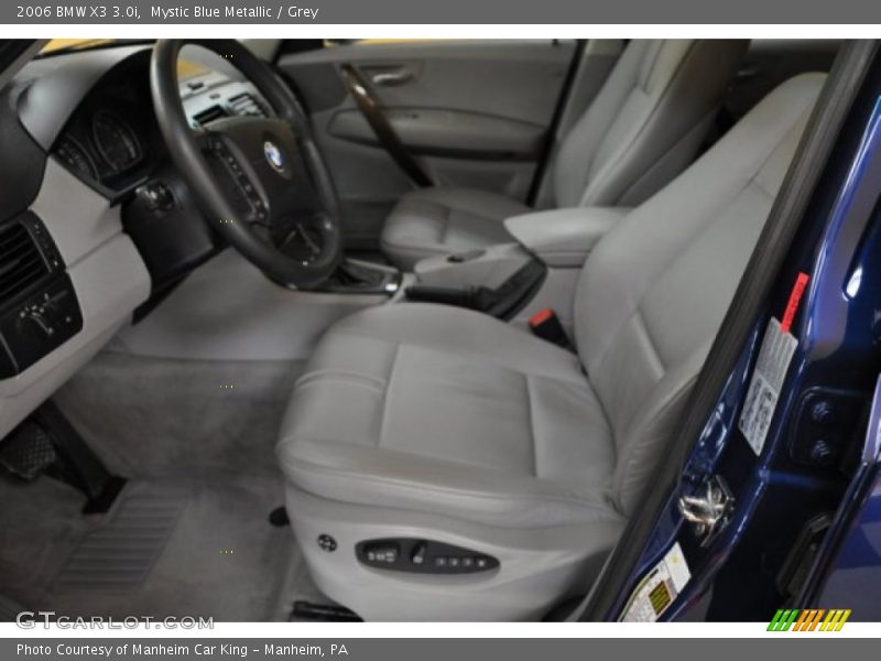 Mystic Blue Metallic / Grey 2006 BMW X3 3.0i