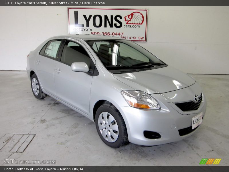 Silver Streak Mica / Dark Charcoal 2010 Toyota Yaris Sedan