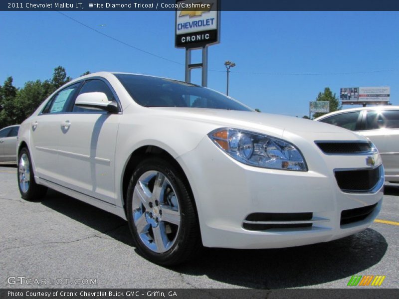 White Diamond Tricoat / Cocoa/Cashmere 2011 Chevrolet Malibu LT
