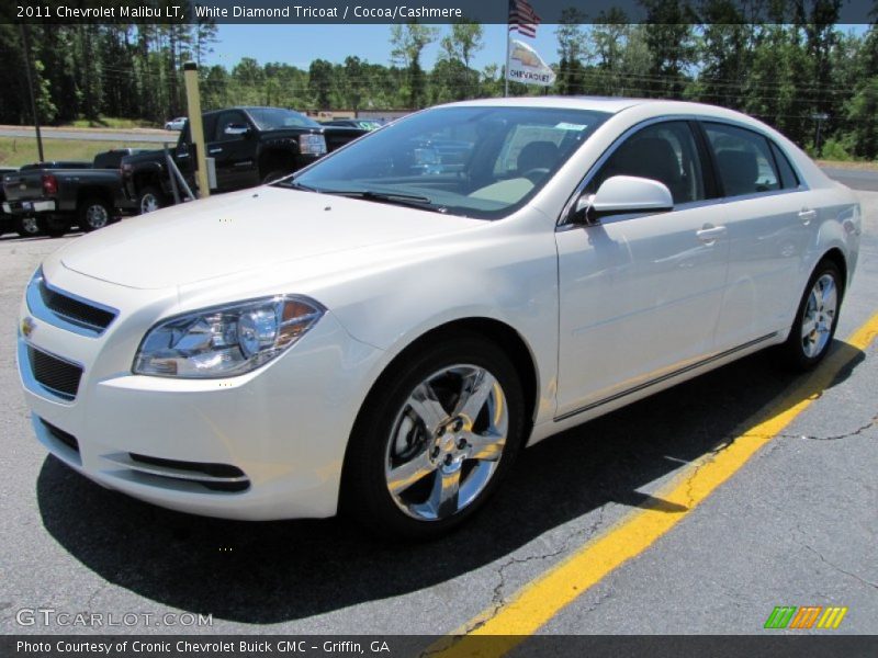 White Diamond Tricoat / Cocoa/Cashmere 2011 Chevrolet Malibu LT