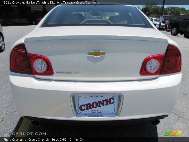 White Diamond Tricoat / Cocoa/Cashmere 2011 Chevrolet Malibu LT