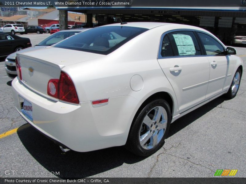 White Diamond Tricoat / Cocoa/Cashmere 2011 Chevrolet Malibu LT