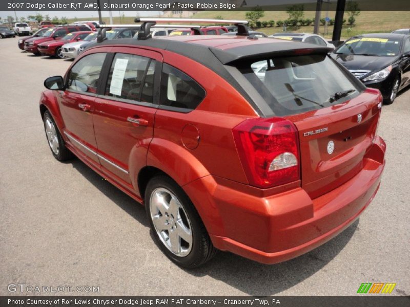 Sunburst Orange Pearl / Pastel Pebble Beige 2007 Dodge Caliber R/T AWD