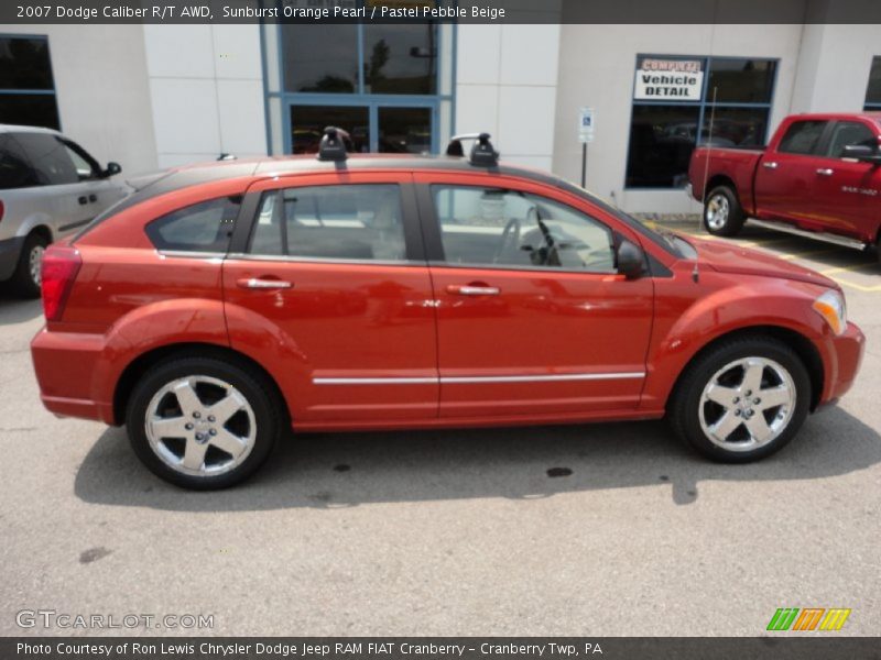 Sunburst Orange Pearl / Pastel Pebble Beige 2007 Dodge Caliber R/T AWD