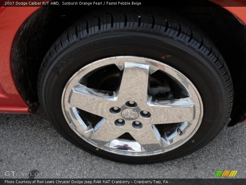 Sunburst Orange Pearl / Pastel Pebble Beige 2007 Dodge Caliber R/T AWD