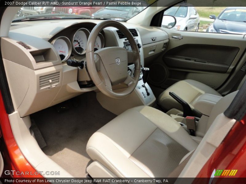 Sunburst Orange Pearl / Pastel Pebble Beige 2007 Dodge Caliber R/T AWD