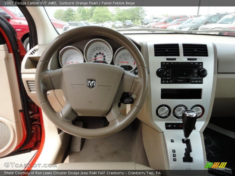 Sunburst Orange Pearl / Pastel Pebble Beige 2007 Dodge Caliber R/T AWD