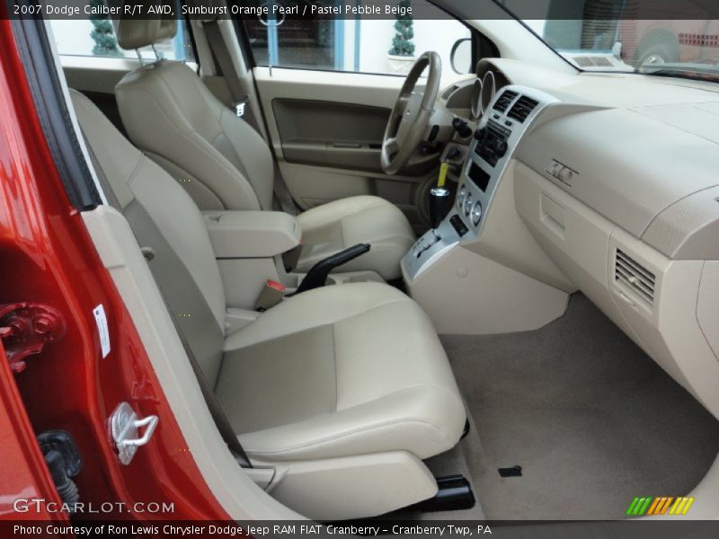 Sunburst Orange Pearl / Pastel Pebble Beige 2007 Dodge Caliber R/T AWD