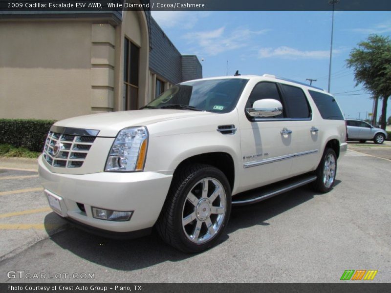 White Diamond / Cocoa/Cashmere 2009 Cadillac Escalade ESV AWD