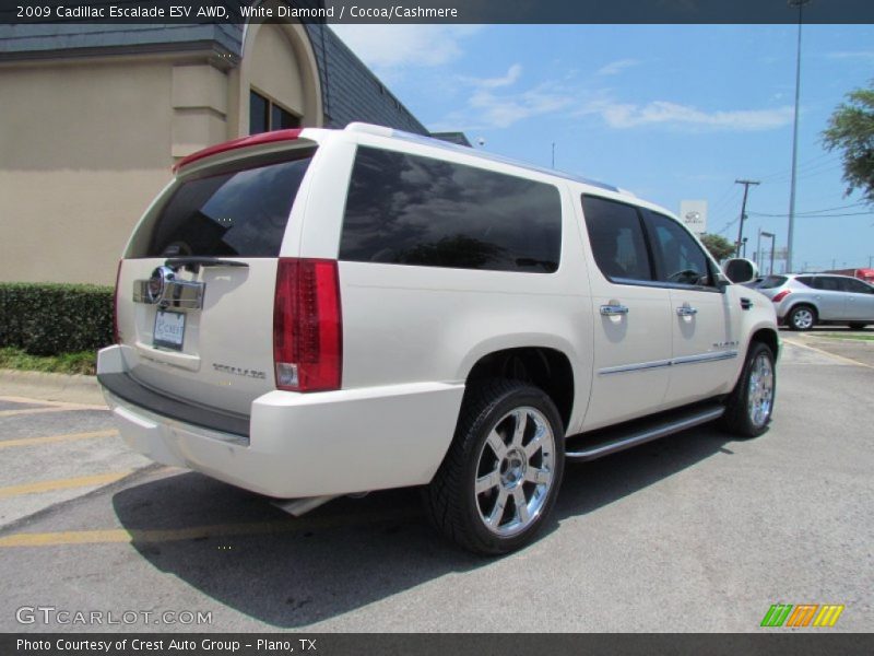 White Diamond / Cocoa/Cashmere 2009 Cadillac Escalade ESV AWD