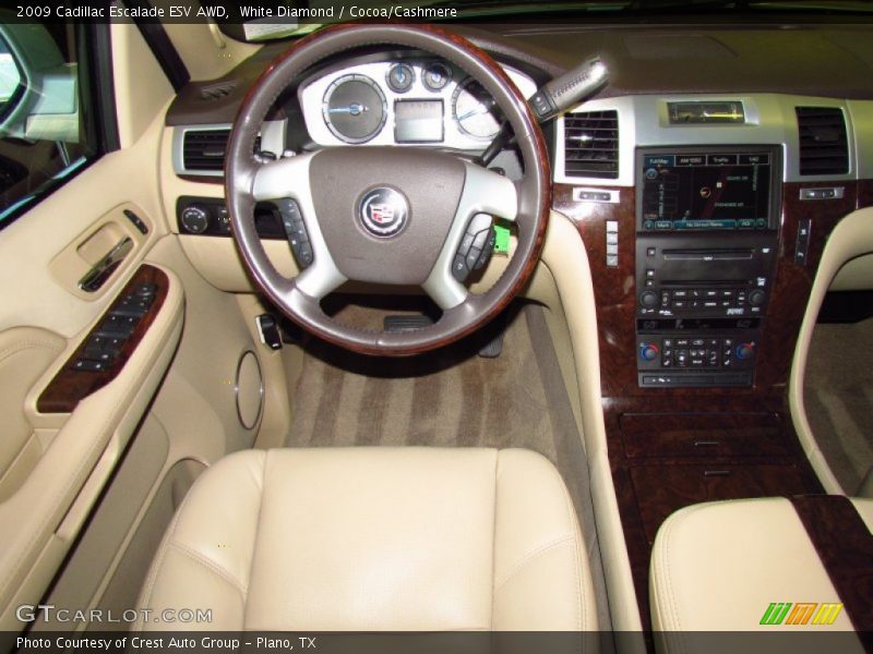 White Diamond / Cocoa/Cashmere 2009 Cadillac Escalade ESV AWD