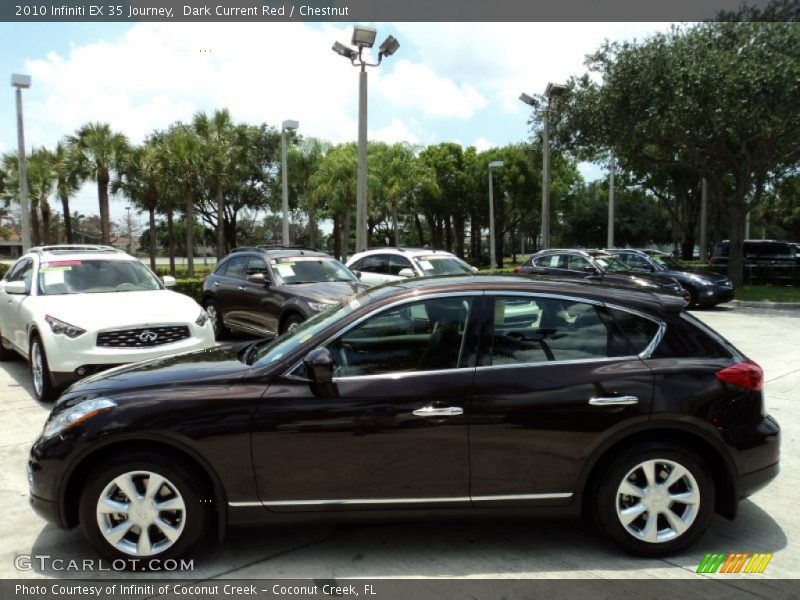 Dark Current Red / Chestnut 2010 Infiniti EX 35 Journey