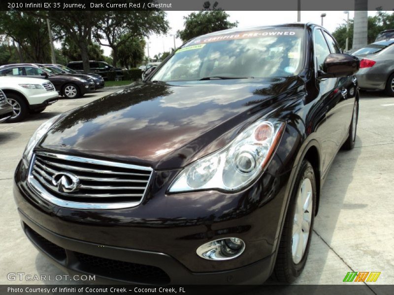 Dark Current Red / Chestnut 2010 Infiniti EX 35 Journey