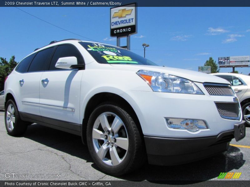 Summit White / Cashmere/Ebony 2009 Chevrolet Traverse LTZ