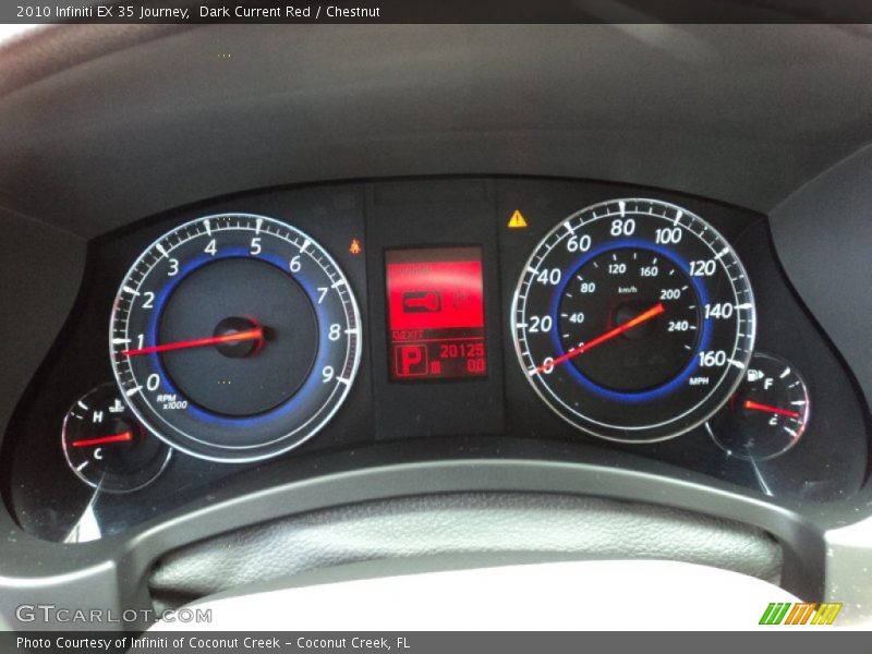 Dark Current Red / Chestnut 2010 Infiniti EX 35 Journey