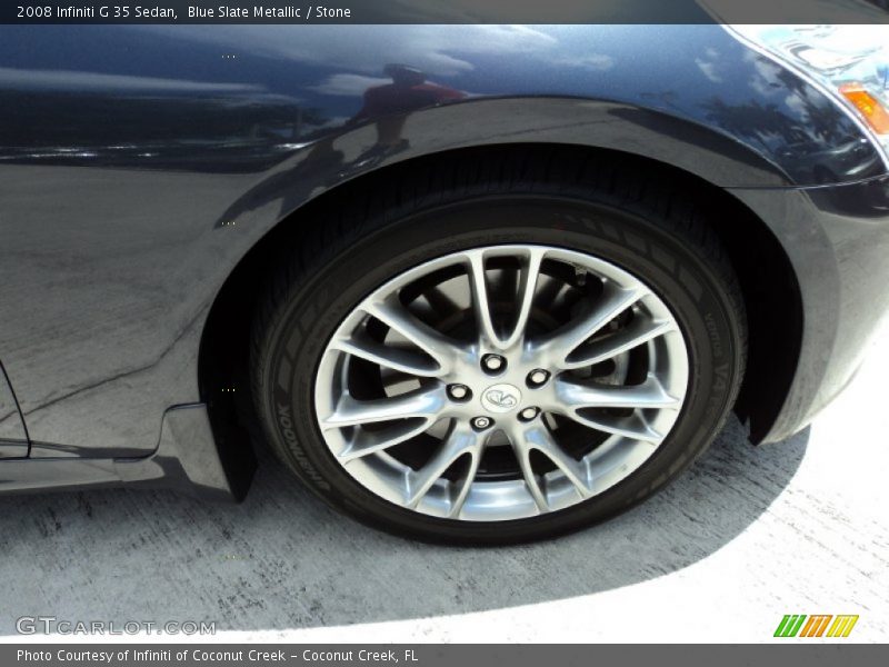 Blue Slate Metallic / Stone 2008 Infiniti G 35 Sedan