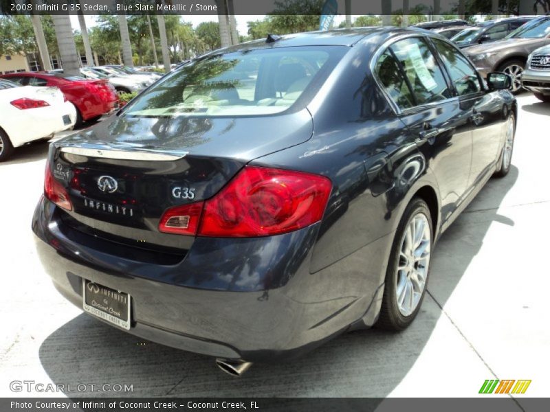 Blue Slate Metallic / Stone 2008 Infiniti G 35 Sedan