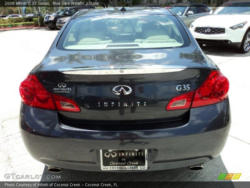 Blue Slate Metallic / Stone 2008 Infiniti G 35 Sedan