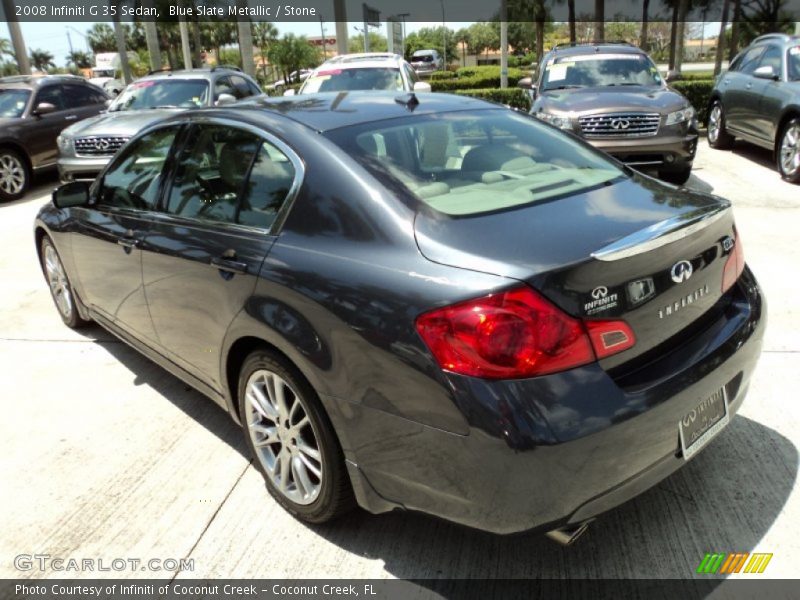 Blue Slate Metallic / Stone 2008 Infiniti G 35 Sedan