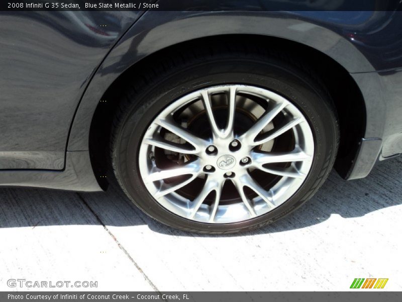 Blue Slate Metallic / Stone 2008 Infiniti G 35 Sedan