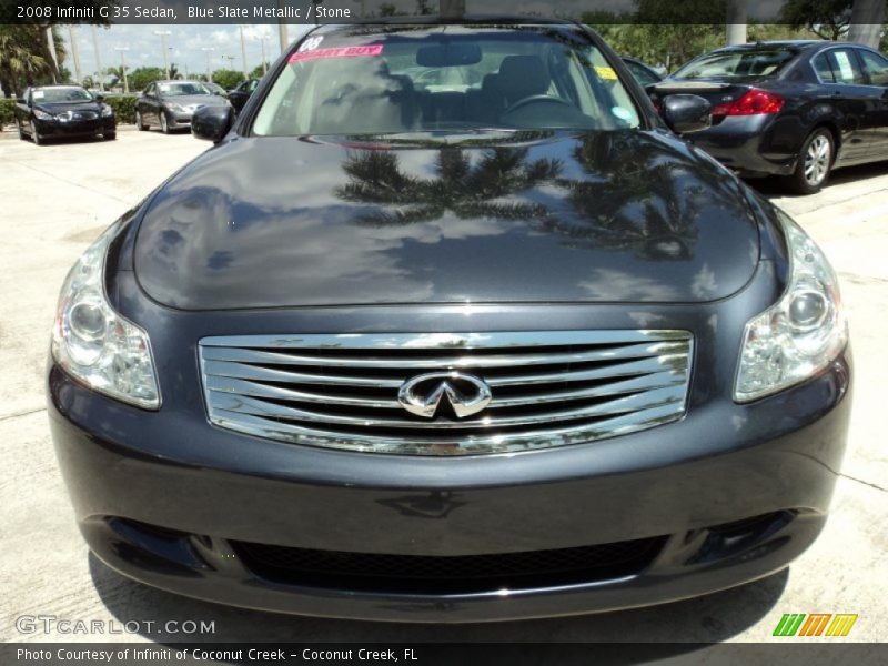Blue Slate Metallic / Stone 2008 Infiniti G 35 Sedan