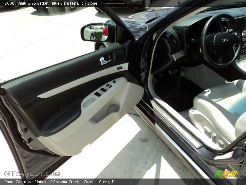 Blue Slate Metallic / Stone 2008 Infiniti G 35 Sedan