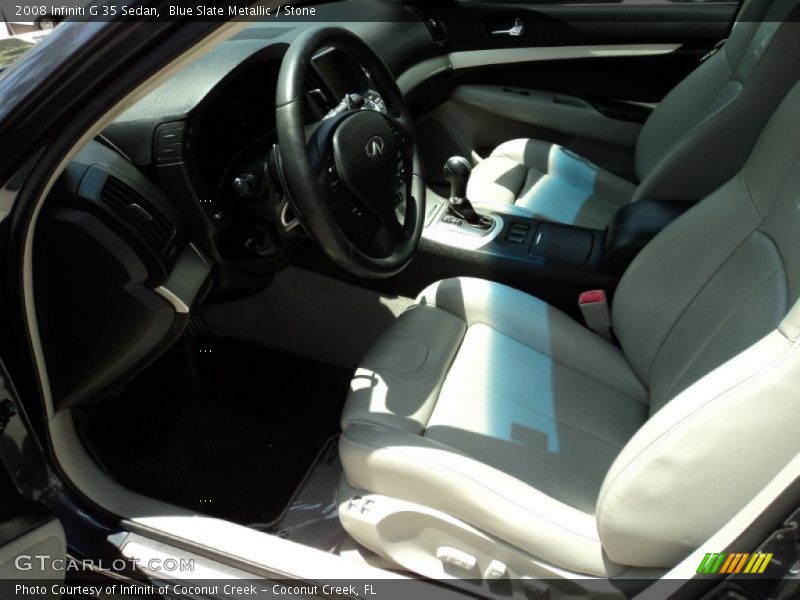 Blue Slate Metallic / Stone 2008 Infiniti G 35 Sedan