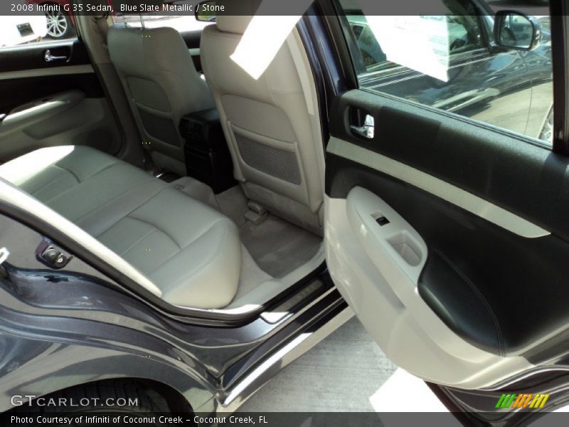 Blue Slate Metallic / Stone 2008 Infiniti G 35 Sedan