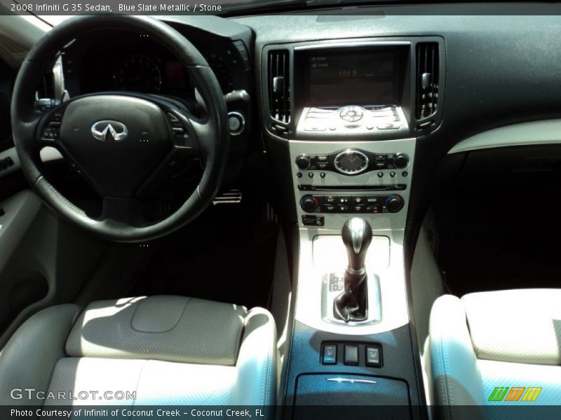 Blue Slate Metallic / Stone 2008 Infiniti G 35 Sedan