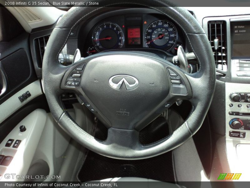 Blue Slate Metallic / Stone 2008 Infiniti G 35 Sedan