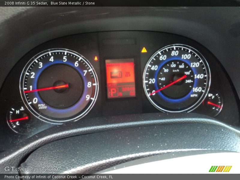 Blue Slate Metallic / Stone 2008 Infiniti G 35 Sedan