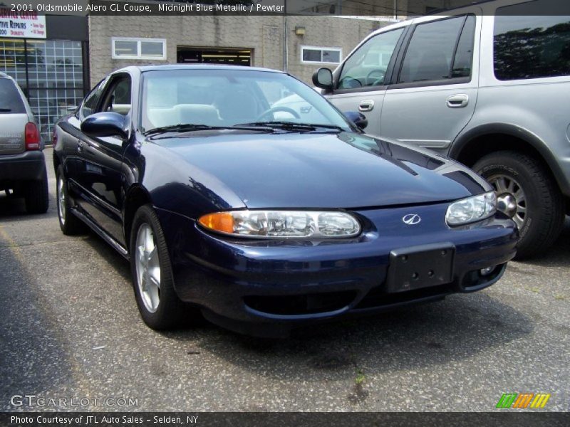 Midnight Blue Metallic / Pewter 2001 Oldsmobile Alero GL Coupe