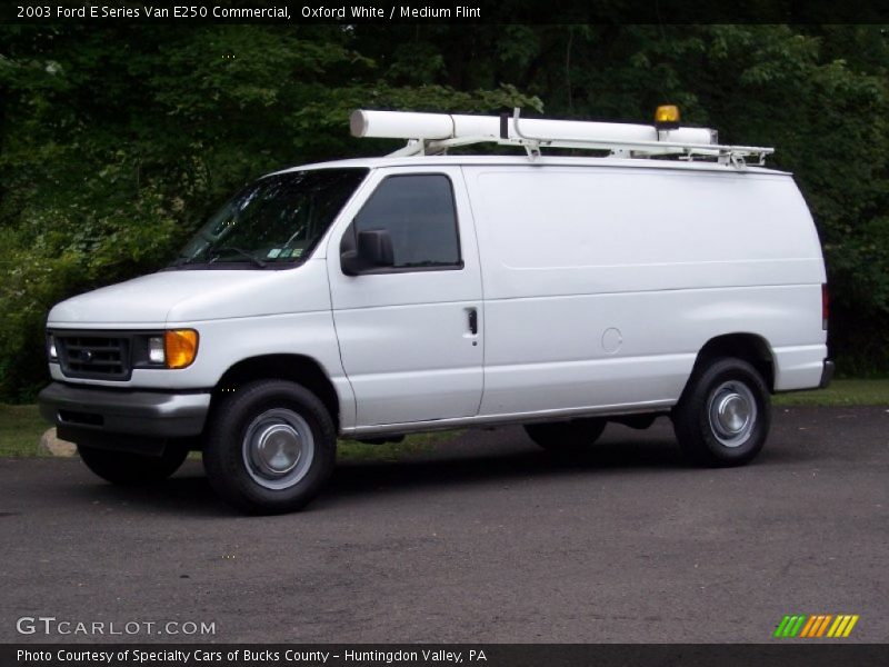 Oxford White / Medium Flint 2003 Ford E Series Van E250 Commercial