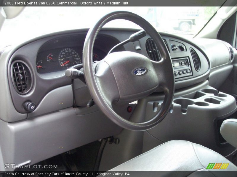 Oxford White / Medium Flint 2003 Ford E Series Van E250 Commercial