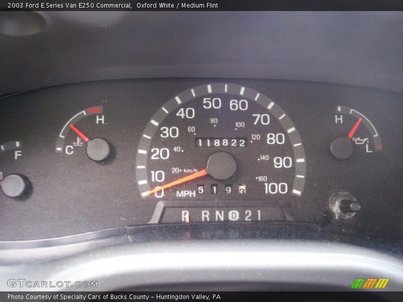 Oxford White / Medium Flint 2003 Ford E Series Van E250 Commercial