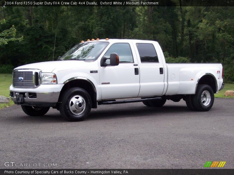 Oxford White / Medium Parchment 2004 Ford F350 Super Duty FX4 Crew Cab 4x4 Dually