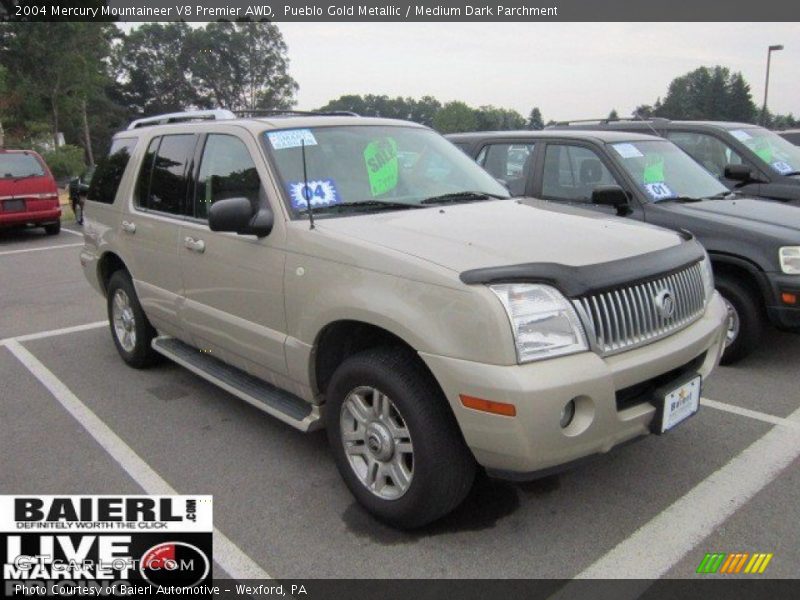 Pueblo Gold Metallic / Medium Dark Parchment 2004 Mercury Mountaineer V8 Premier AWD